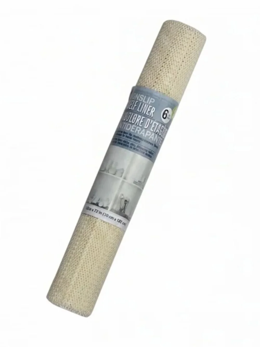 Non-Slip Shelf Liner Roll - Beige 2pc Set